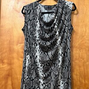 Jones New York collection Snake Print Sleeveless Cowl Neck Dress